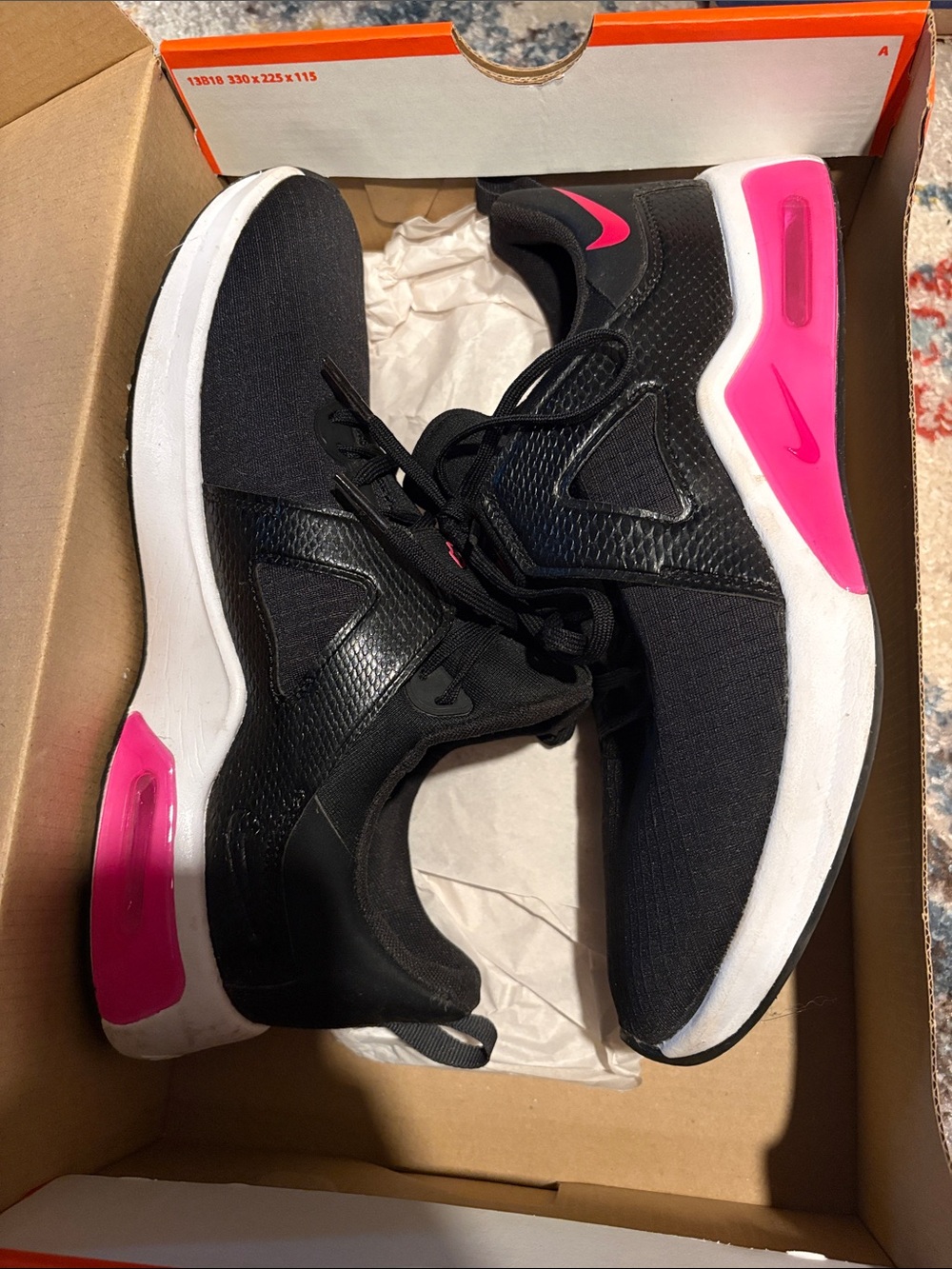 Nike Women’s Black and Hot Pink Athletic Sneakers